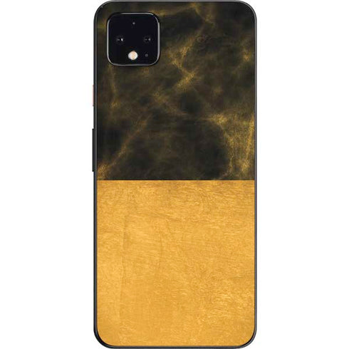 Black and Gold Split Marble Google Pixel 4 XL Skin